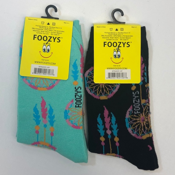 2 Pair Foozys Socks - Dreamcatcher - Picture 3 of 4